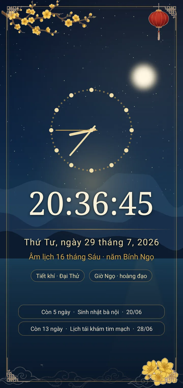 Màn hình Đồng hồ